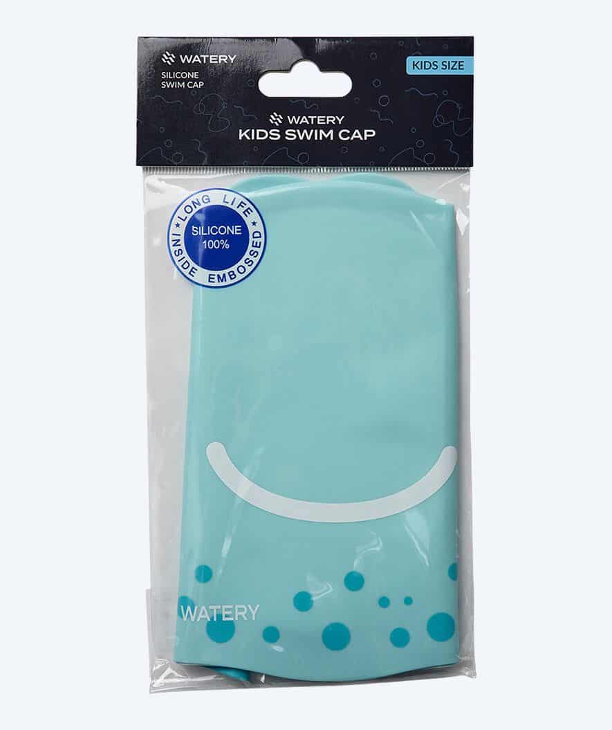 Watery swim cap for kids - Dashers - Frog (Light Blue)