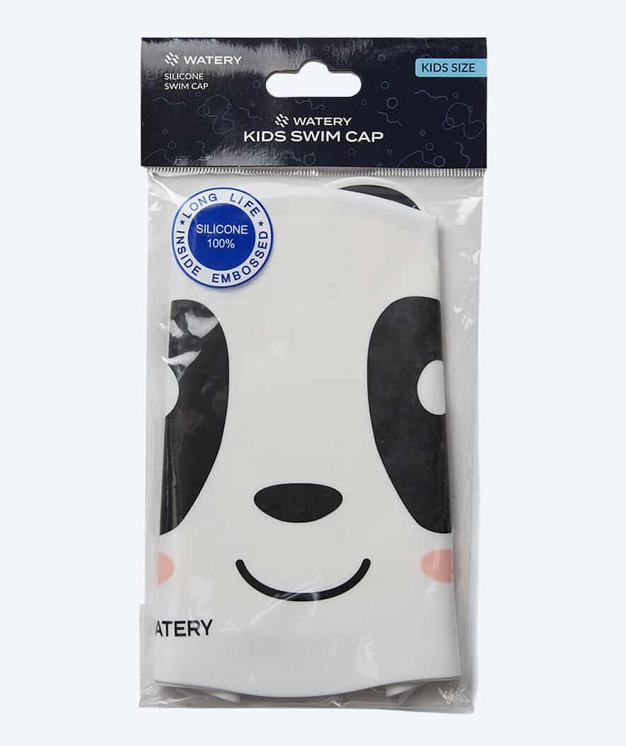Watery swim cap for kids - Dashers - Panda Bear (White/Black)