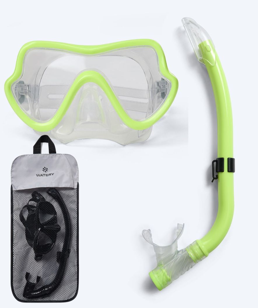 Watery Combo snorkel set for junior (8-15) - Trigger - Yellow
