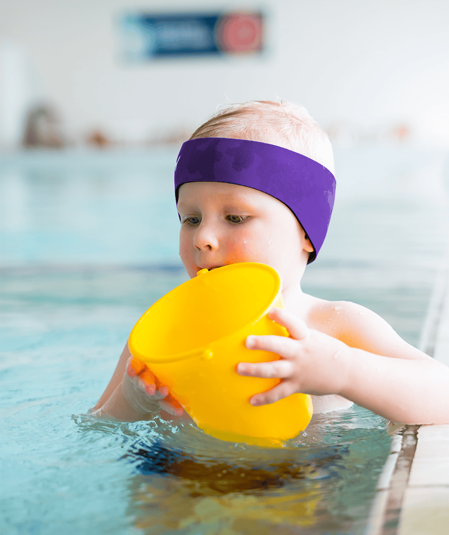 Watery earband for kids - Raider - Purple