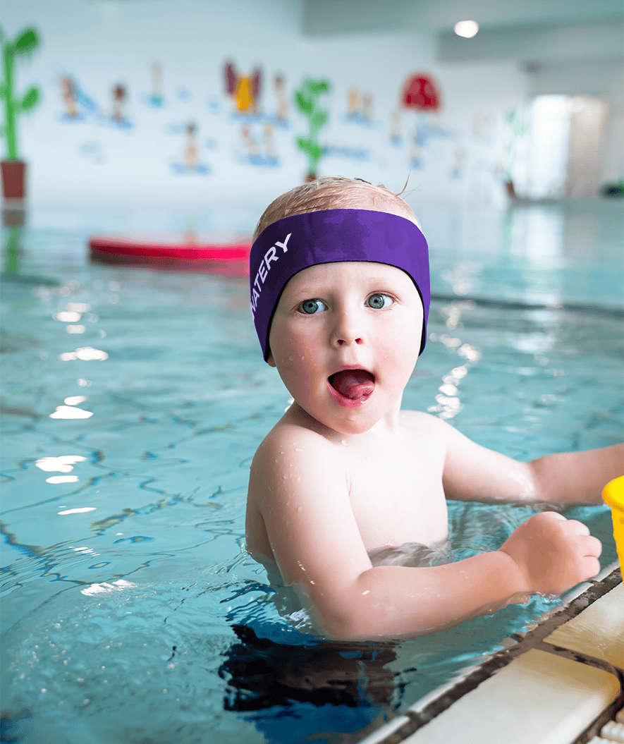 Watery earband for kids - Raider - Purple