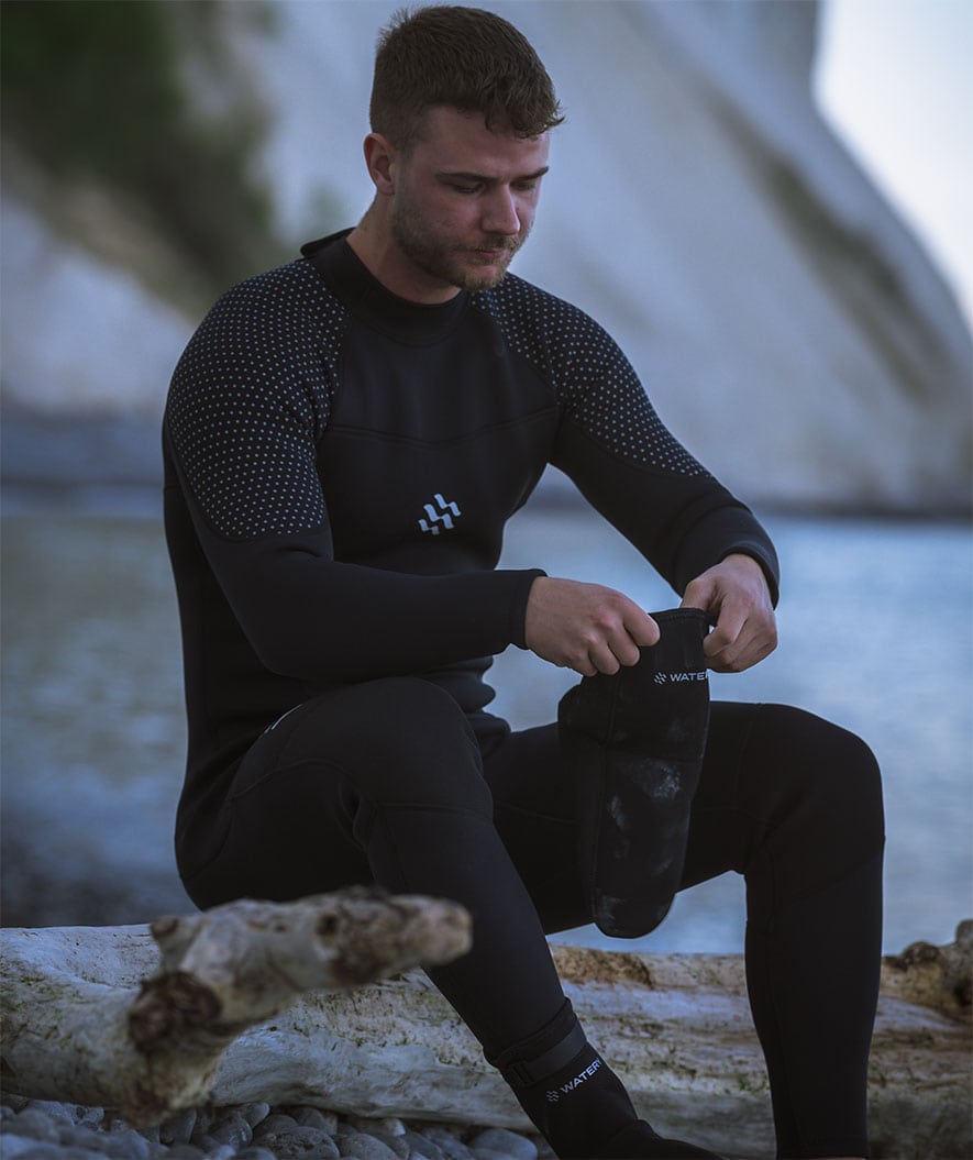 Watery neoprene socks for open water - Reptile (3 mm) - Black