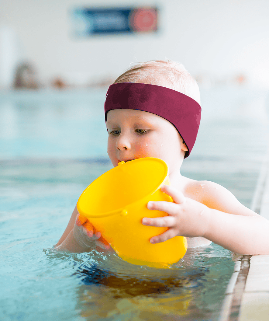 Watery earband for kids - Raider - Red