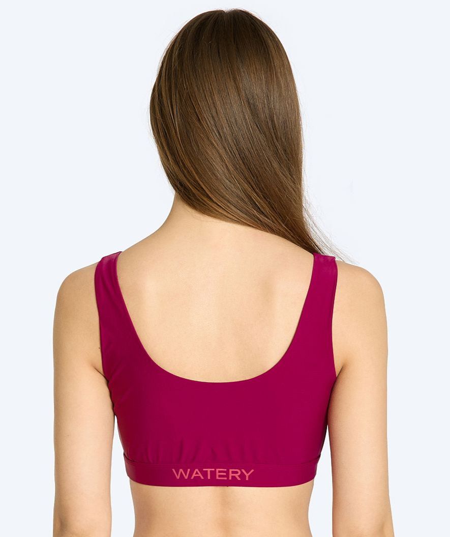Watery bikini top for women - Remington - Dark red