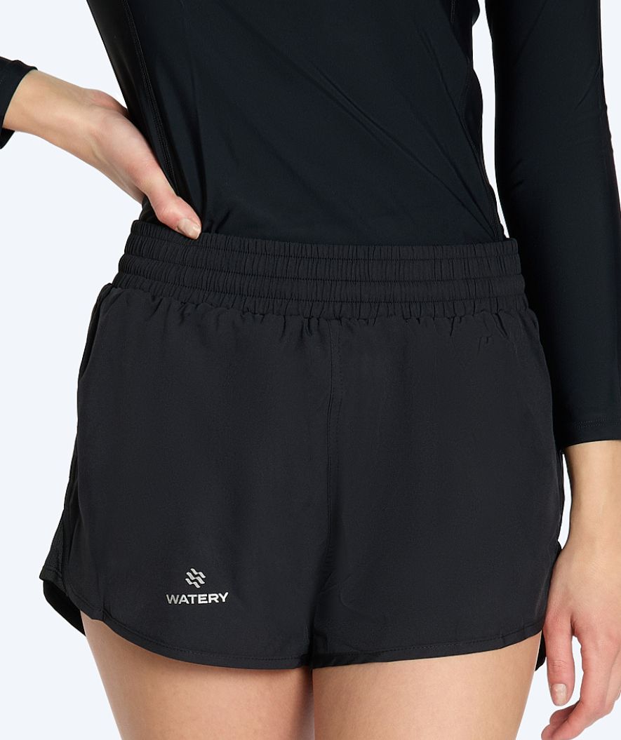 Watery swim shorts for women - Chilton - Black