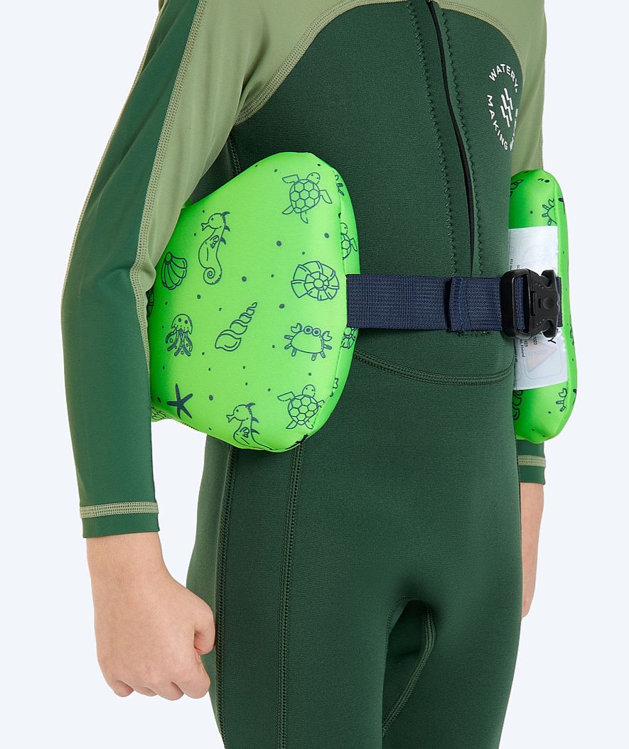 Watery swim belt for kids (15-60 kg) - Romney - Atlantic Green