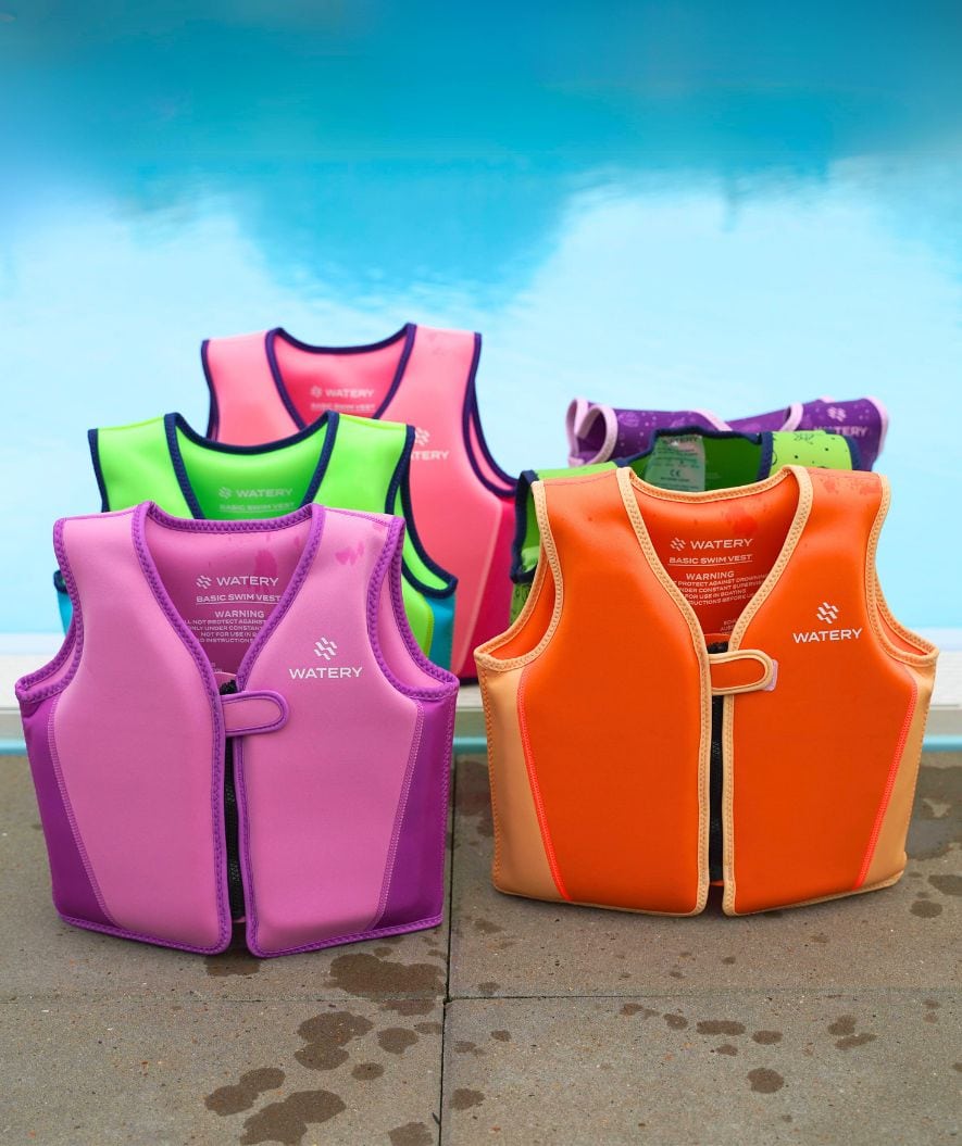 Watery swim vest for kids (2-8) - Basic - Purple