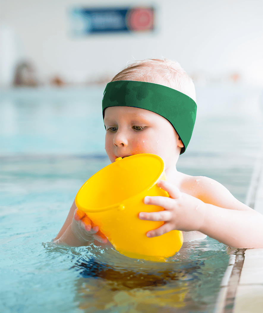 Watery earband for kids - Raider - Green