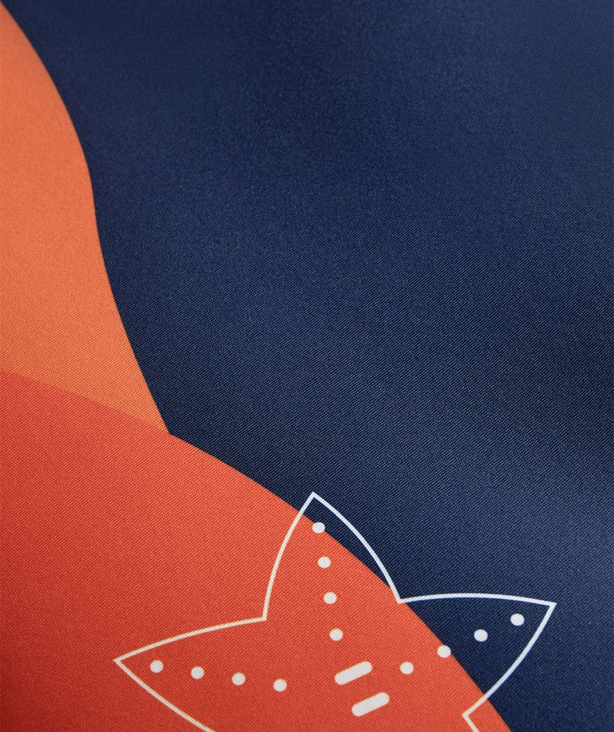 Watery swim vest for kids (1-6) - Seadon - Dark blue/orange