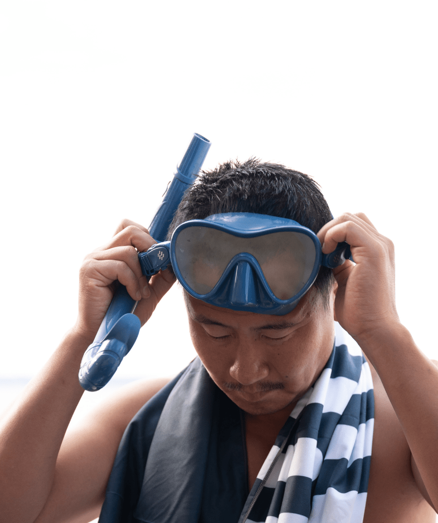 Watery Combo snorkel set for adults - Cliff - Blue