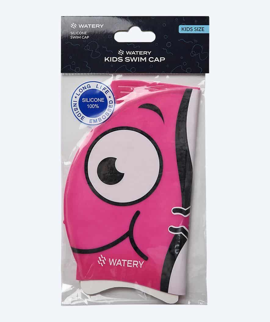 Watery swim cap for kids - Dashers - Fish (Pink)