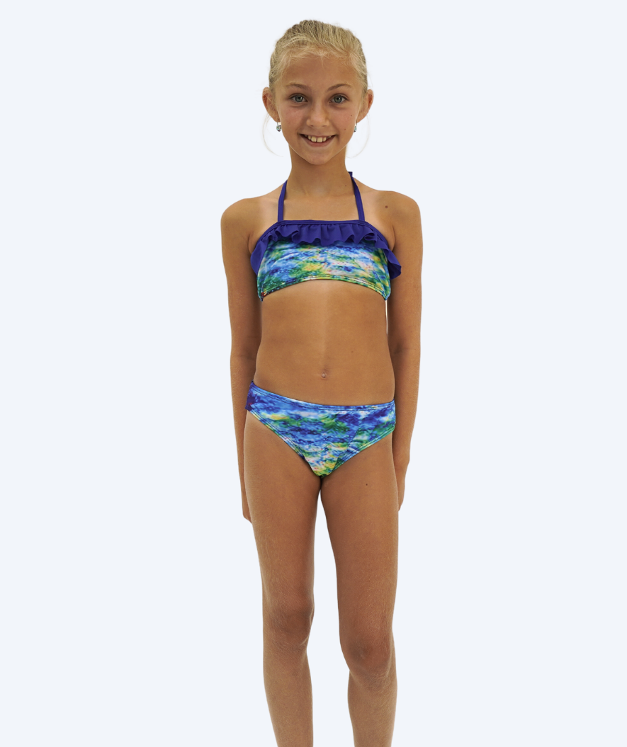 Watery mermaid bikini top for girls - Rainbow Bloom