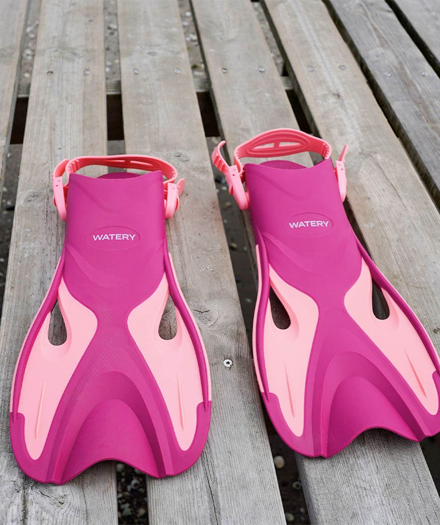 Watery short swim fins - Fisher - Pink