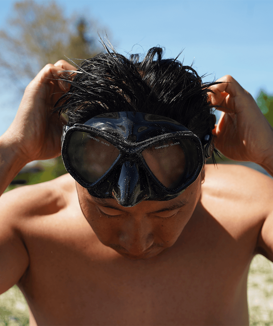 Watery snorkel set for adults (from 15 years) - Fenton/Rilian - Black/black