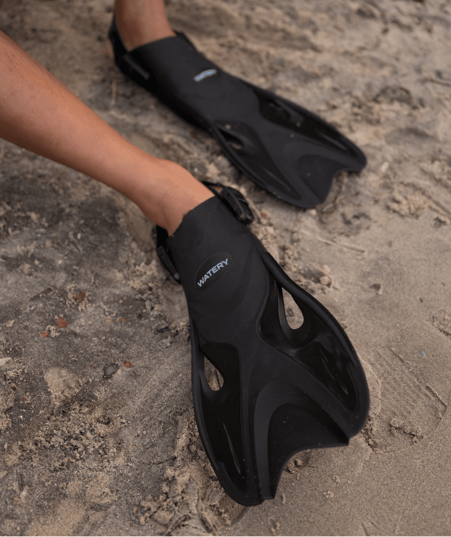 Watery snorkel set for adults - Fisher/Cliff - Black