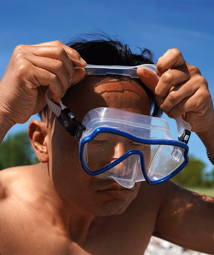 Watery snorkel set for adults (from 15 years) - Fraser/Coast/Delmere - Dark blue/black