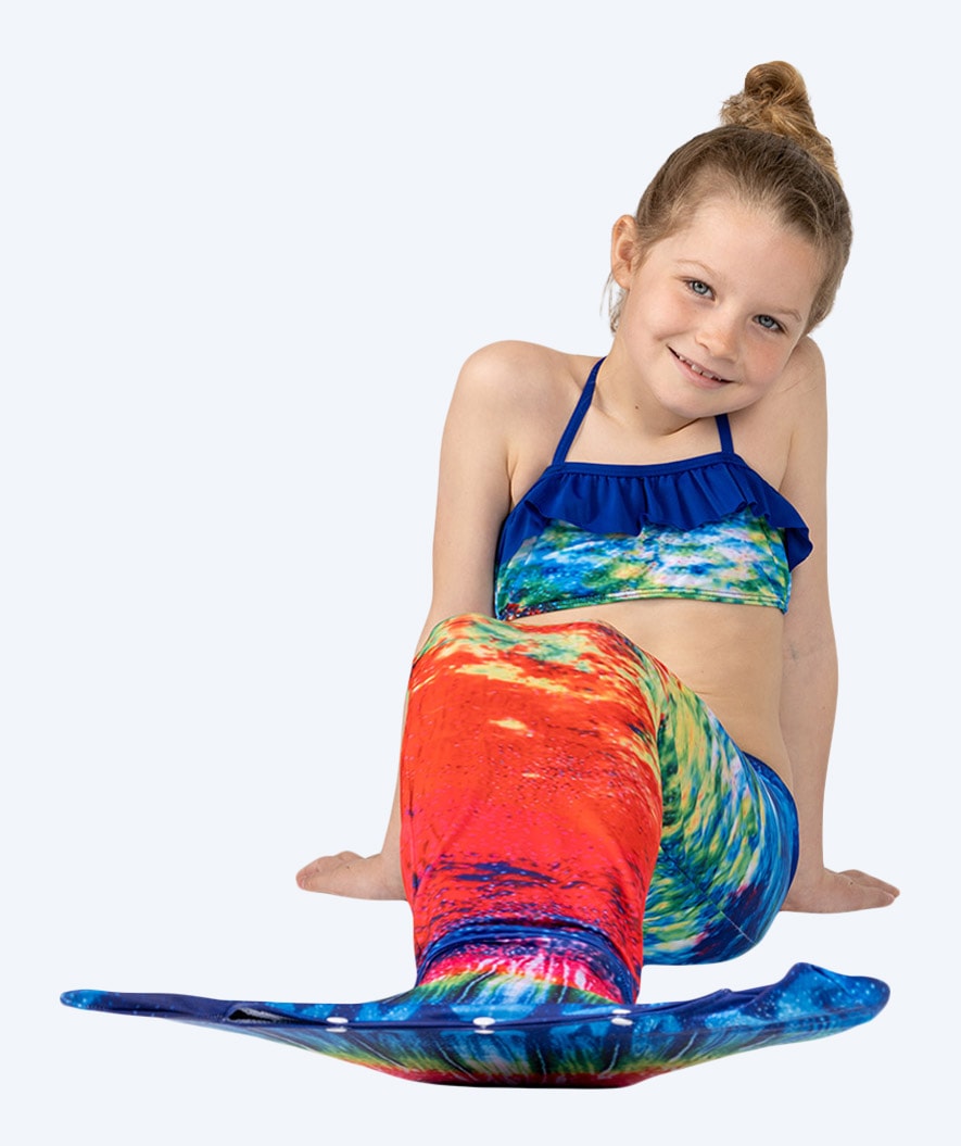 Watery mermaid bikini top for girls - Rainbow Bloom