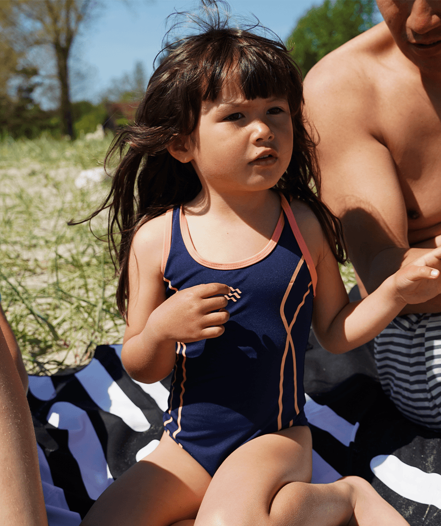 Watery swimsuit for girls - Hurley - Black/pink