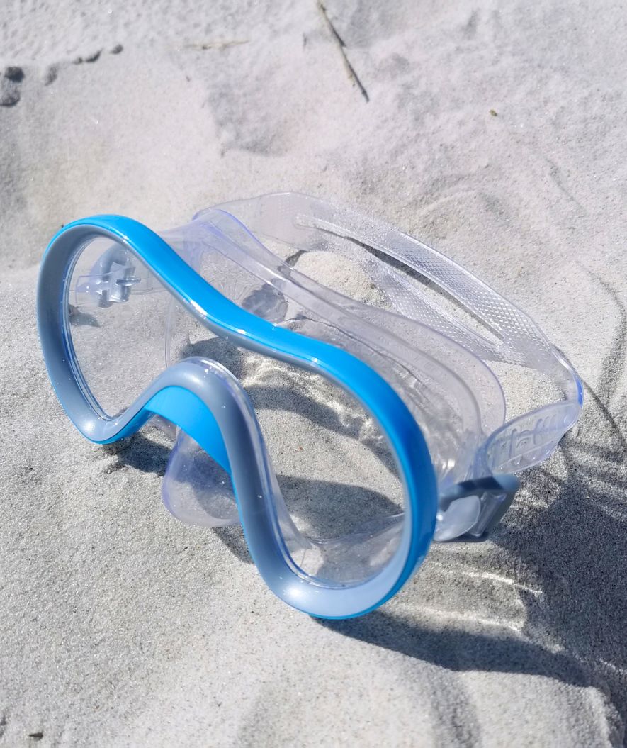 Watery diving mask for junior (8-15) - Gobie - Blue/clear