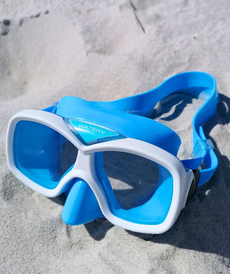 Watery snorkel set for junior (8-15) - Misu/Rilian - Blue/Black