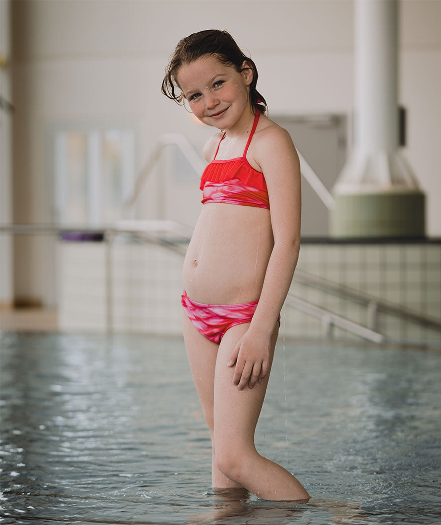 Watery mermaid bikini bottom for girls - Pink Blush
