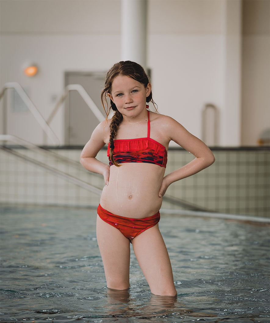 Watery mermaid bikini top for girls - Sunrise