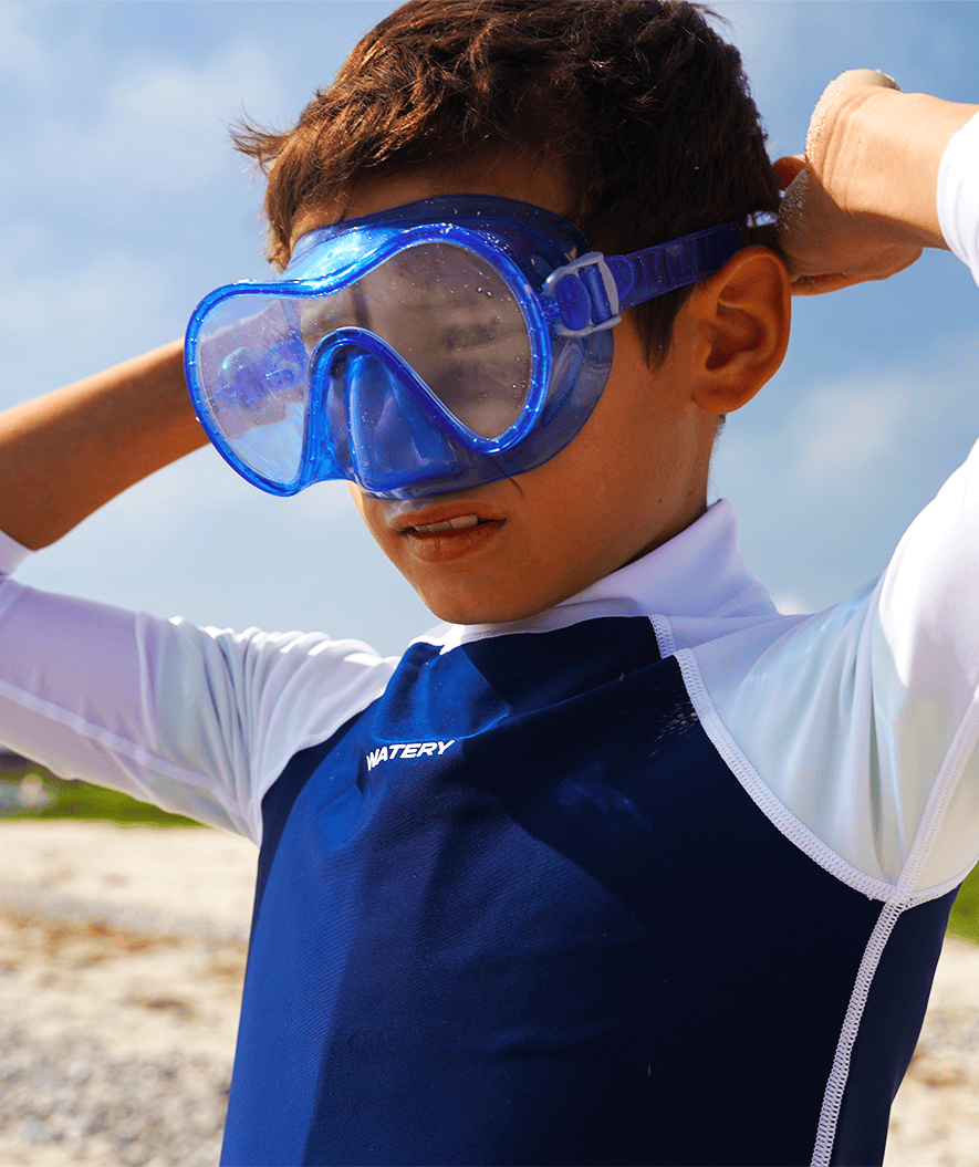 Watery Combo snorkel set for junior (8-15) - Jubal - Blue