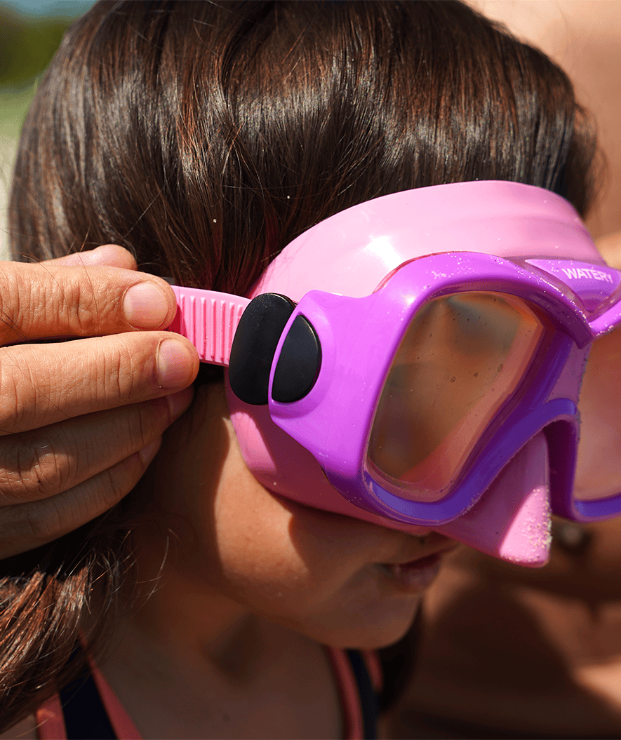 Watery Combo snorkel set for junior (8-15) - Misu - Pink/Purple