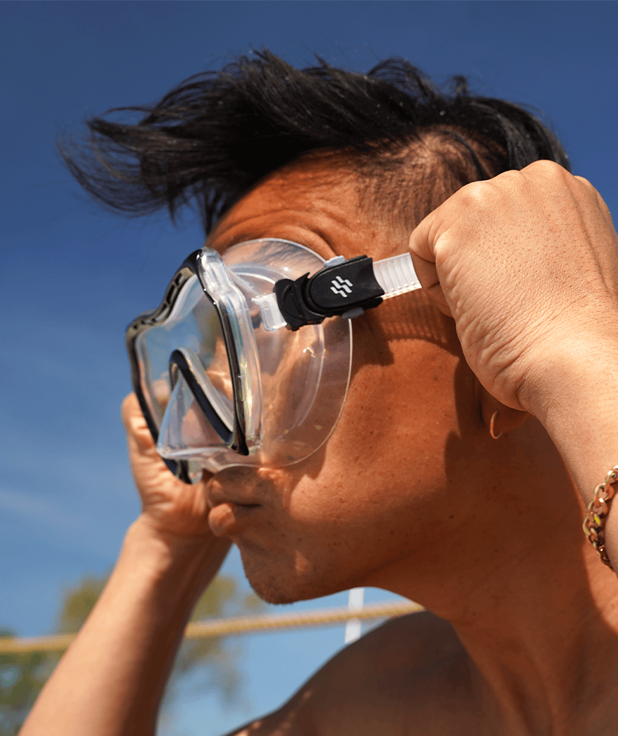 Watery snorkel set for adults (from 15 years) - Nebula/Breeve - Black