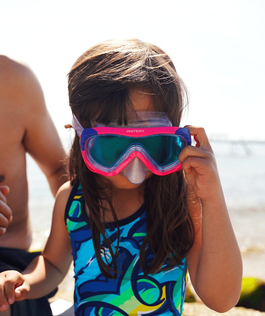 Watery diving mask for junior (8-15) - Nerina - Pink/blue
