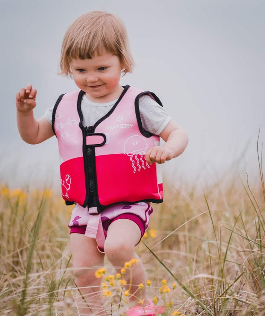 Watery swim vest for kids (1-6) - Active - Atlantic Pink