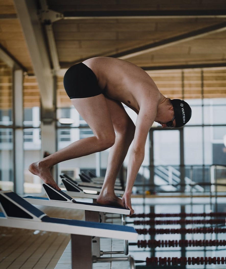 Watery competition swim cap - Signature Dome - Black