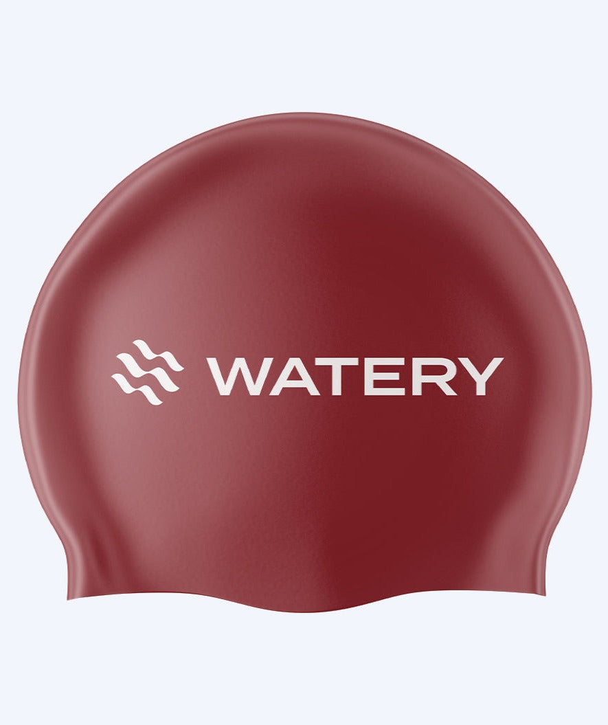 Watery swim cap (from 12 years) - Signature - Bordeaux