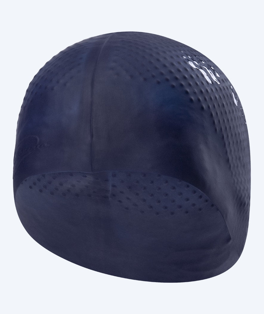 Watery swim cap with bumps - Avisa Bud - Dark blue