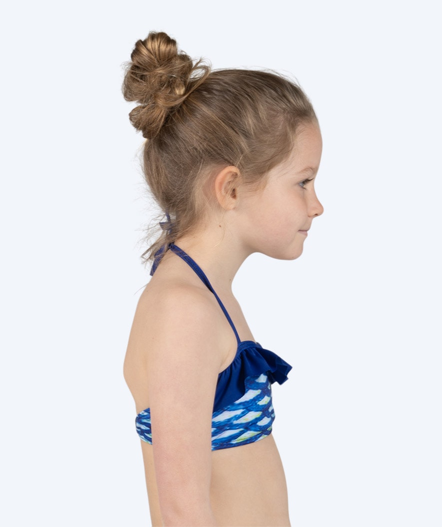 Watery mermaid bikini top for girls - Blue Ocean