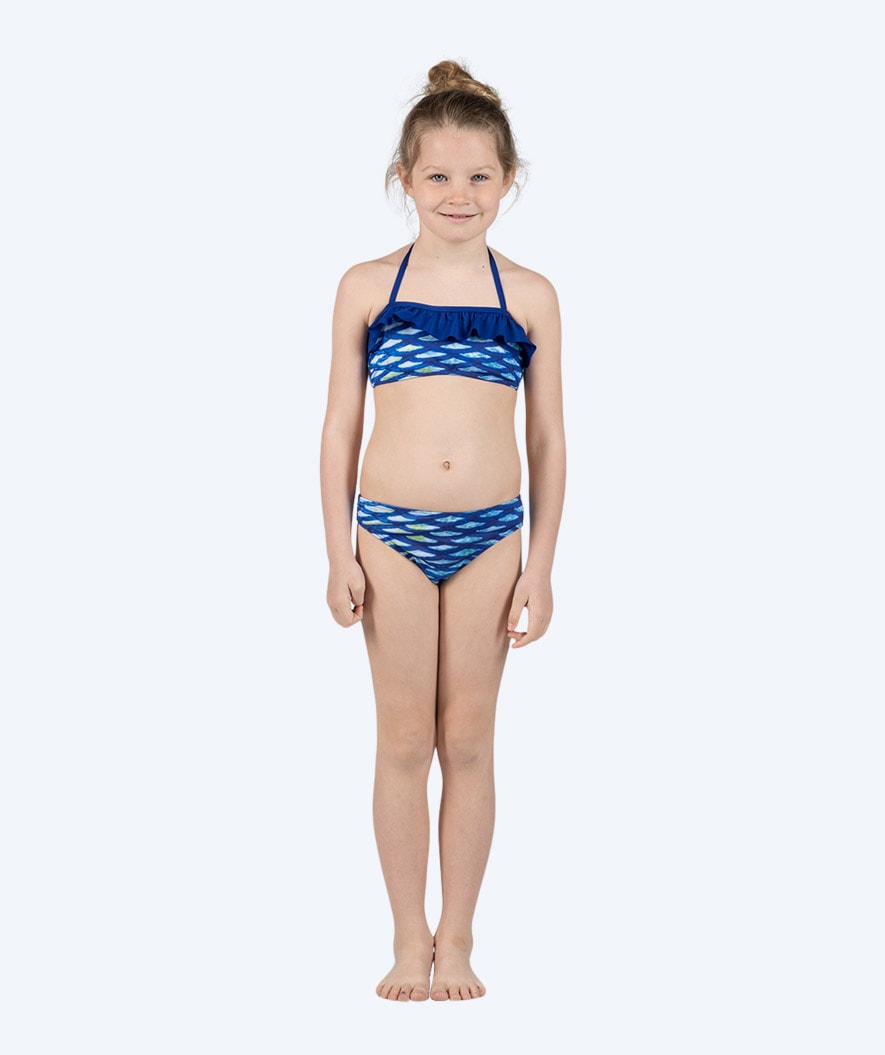 Watery mermaid bikini top for girls - Blue Ocean