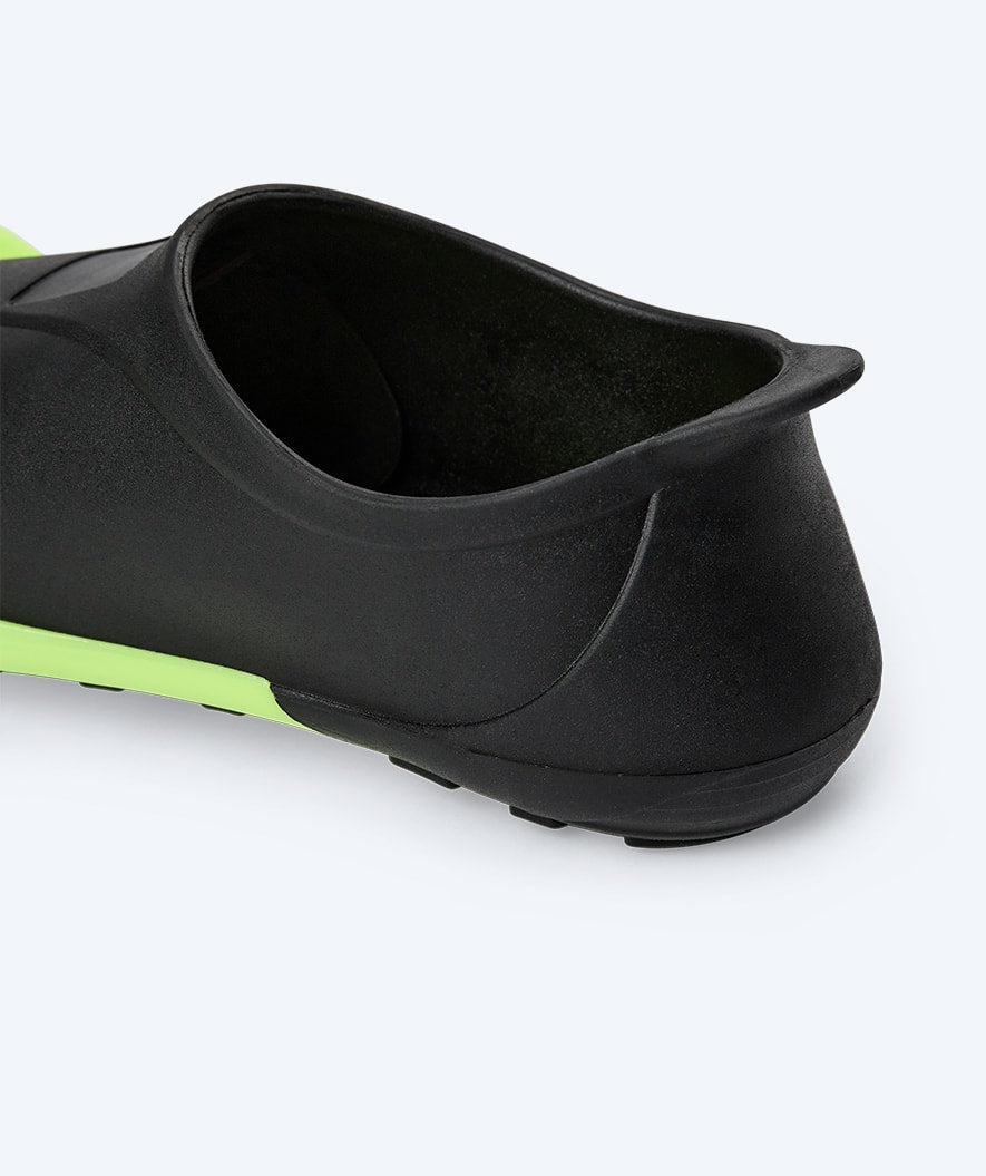 Watery diving fins for juniors/adults (33-46) - Breeve Longtail - Black/Green