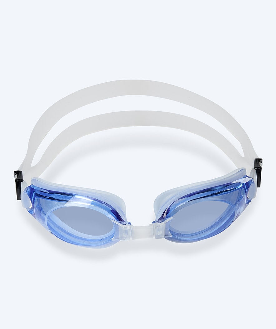 Watery nearsighted prescription swim goggles for adults - (-1.0) to (-8.0) - Clivia - Clear/blue
