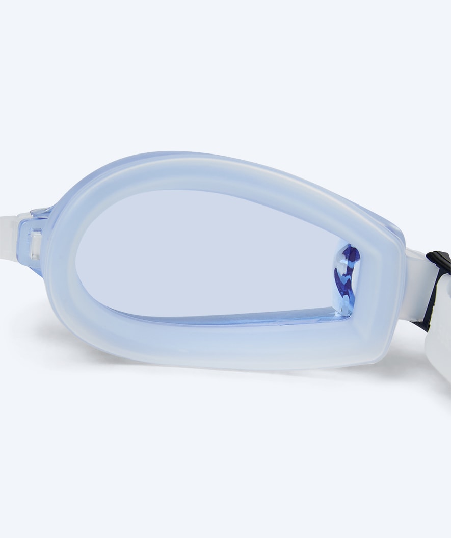 Watery nearsighted prescription swim goggles for adults - (-1.0) to (-8.0) - Clivia - Clear/blue