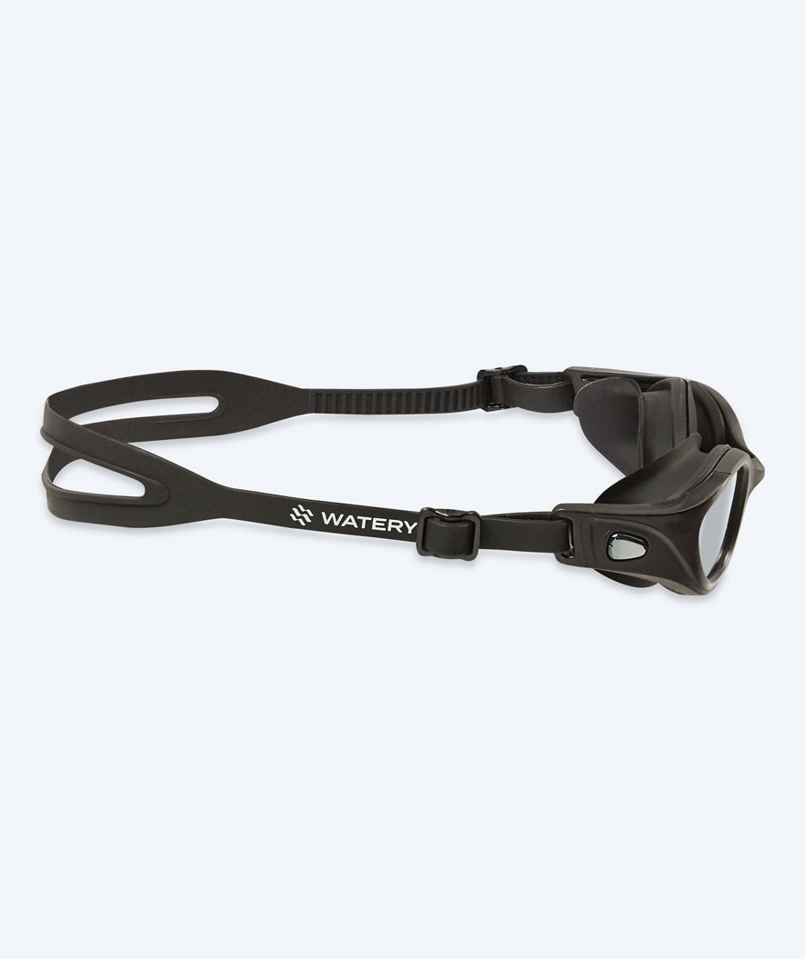 Watery exercise diving goggles - Clyde Mirror - Black/silver
