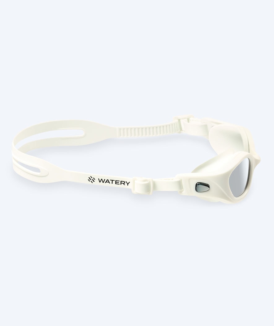Watery exercise diving goggles - Clyde Mirror - White/silver