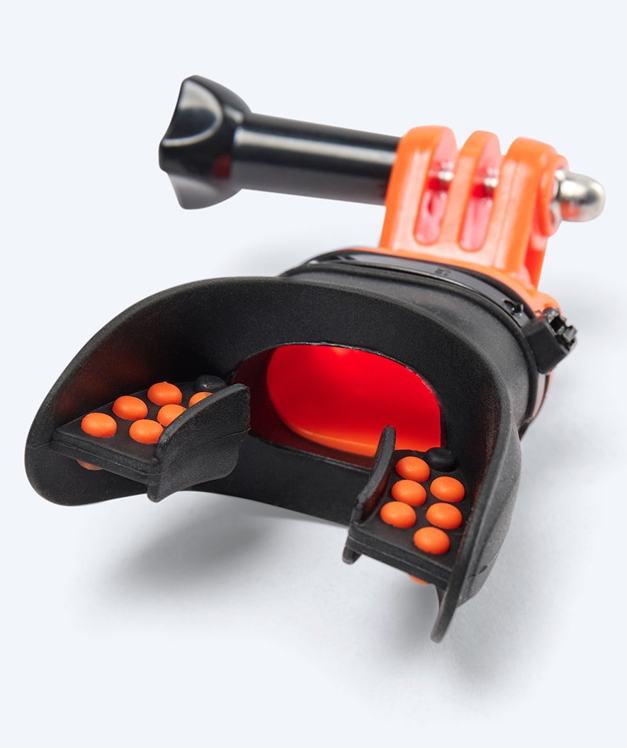 Watery mouthpiece for Go-Pro - Black/orange