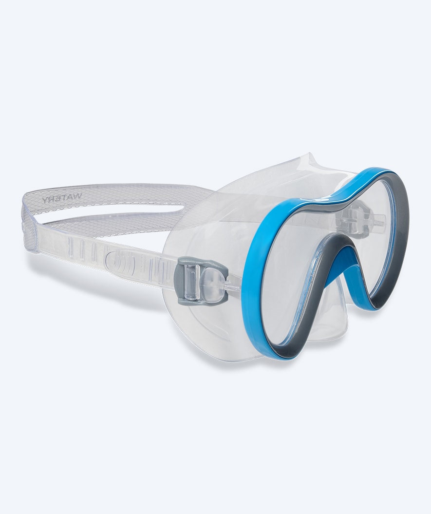 Watery diving mask for junior (8-15) - Gobie - Blue/clear