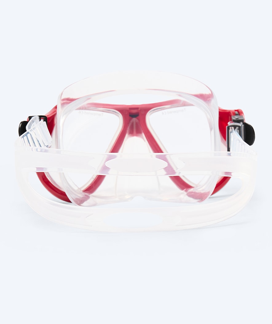 Watery Combo snorkel set for adults - Hudson Semi-Dry - Red