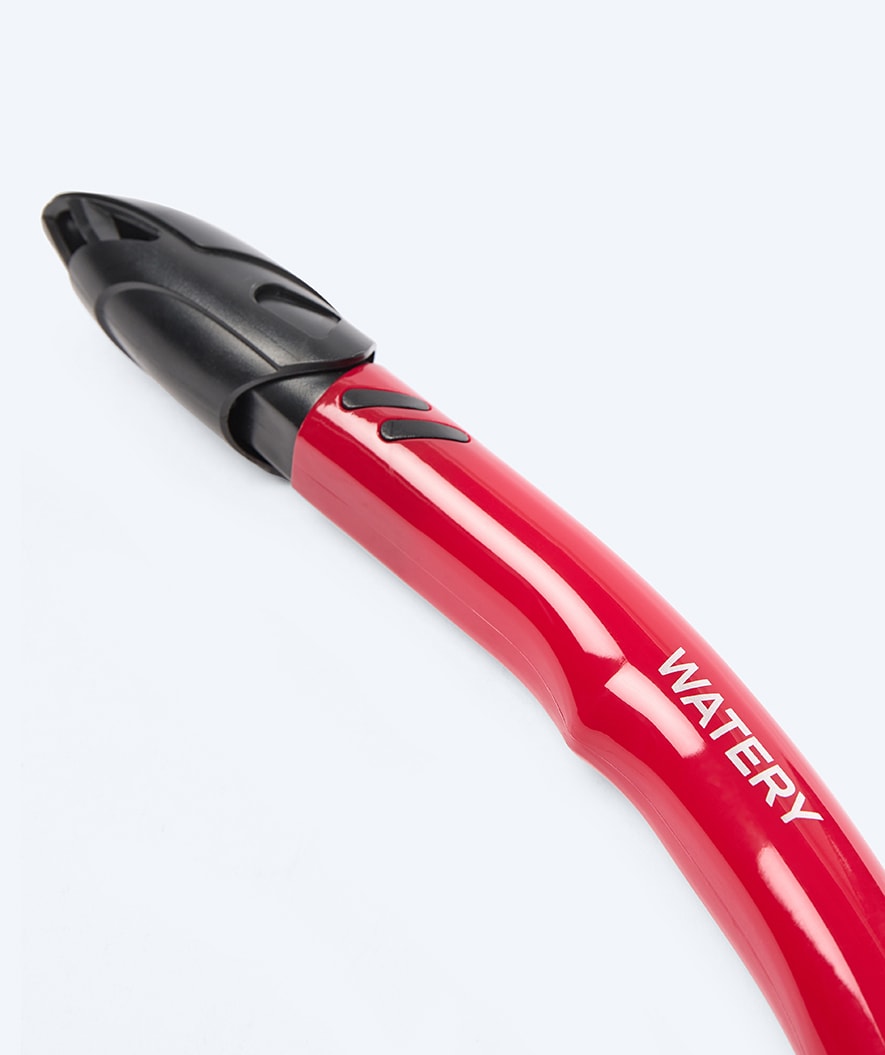 Watery Combo snorkel set for adults - Hudson Semi-Dry - Red