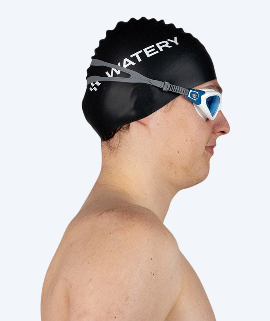 Watery exercise swim goggles - Hystrix Flex - White/blue