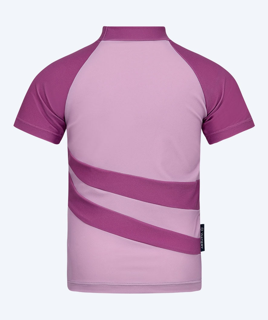 Watery UV-shirt for kids - Manami Short Sleeved Rashguard - Atlantic Purple