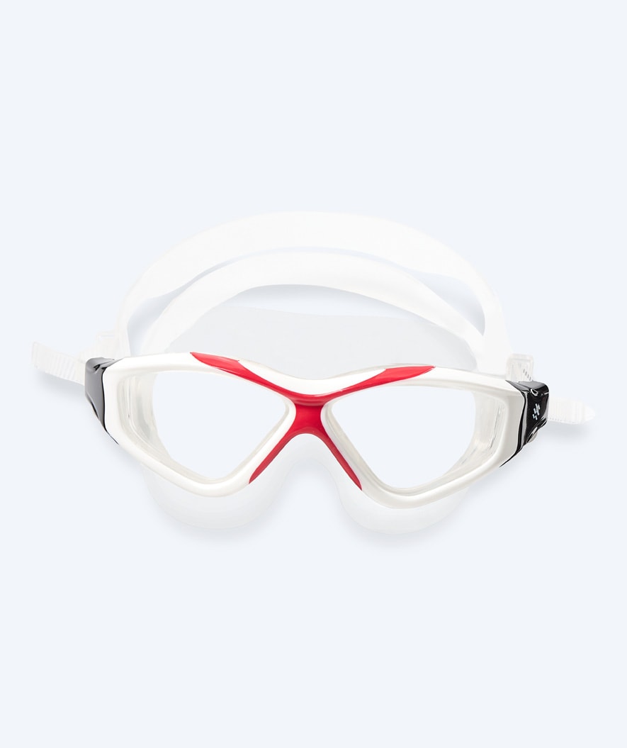 Watery swim mask for adults - Mantis - Red/clear