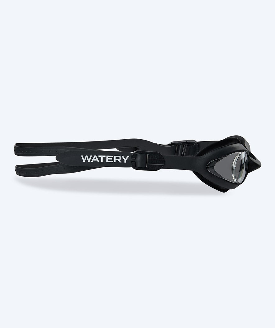 Watery nearsighted prescription swim goggles for adults - (-1.5) to (-8.0) - Matira - Black