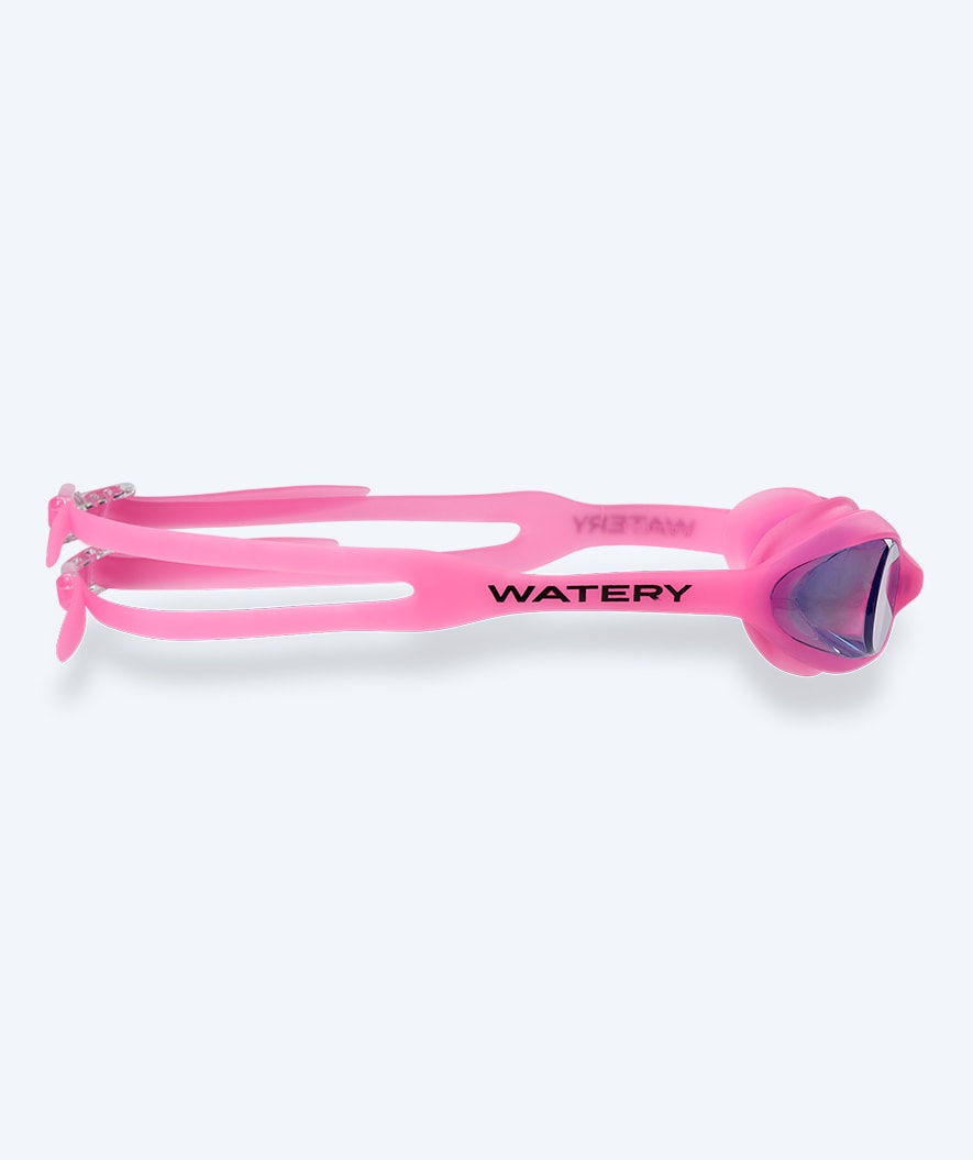 Watery nearsighted prescription swim goggles for kids - (-1.0) to (-6.0) - Matira - Pink/blue